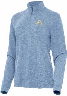 Antigua Akron Zips Womens Blue Mentor Qtr Zip Pullover