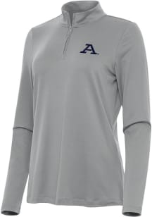 Antigua Akron Zips Womens Grey Reprocess Recycled Qtr Zip