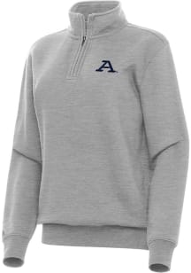 Antigua Akron Zips Womens Grey Victory Qtr Zip