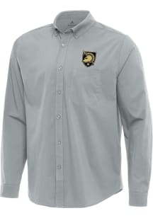 Antigua Army Black Knights Mens Grey Flight Long Sleeve Dress Shirt
