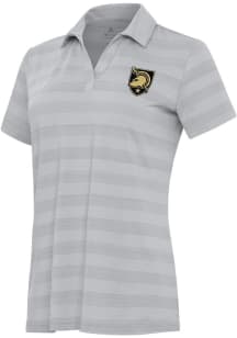 Antigua Army Black Knights Womens Grey Tunnel Short Sleeve Polo Shirt