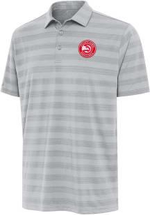 Antigua Atlanta Hawks Mens Grey Tunnel Short Sleeve Polo
