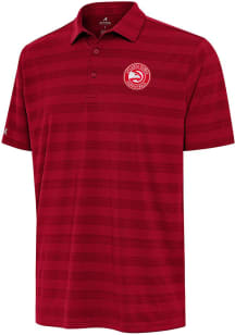 Antigua Atlanta Hawks Mens Red Tunnel Short Sleeve Polo