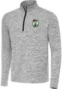 Antigua Boston Celtics Mens Black Cause Long Sleeve Qtr Zip Pullover