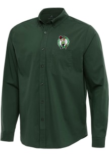 boston celtics dress shirt Sportiqe Cream Boston Celtics High Country Reeves Full-Button Long Sleeve Shirt Size: 2XL