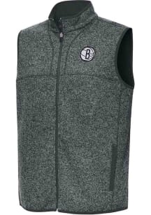 Antigua Brooklyn Nets Mens Grey Fortune Sleeveless Jacket