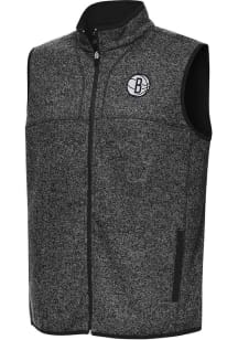 Antigua Brooklyn Nets Mens Black Fortune Sleeveless Jacket