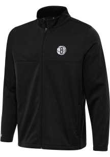 Antigua Brooklyn Nets Mens Black Links 2 Light Weight Jacket