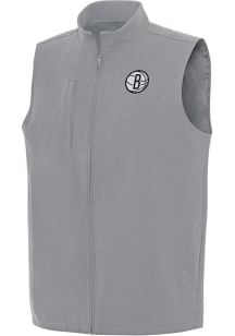 Antigua Brooklyn Nets Mens Grey Regard Sleeveless Jacket