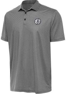 Antigua Brooklyn Nets Mens White Rings Short Sleeve Polo