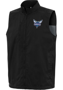 Antigua Charlotte Hornets Mens Black Brisk Sleeveless Jacket