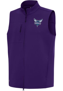Antigua Charlotte Hornets Mens Purple Demand Sleeveless Jacket
