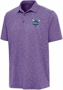 Antigua Charlotte Hornets Mens Purple Par 3 Short Sleeve Polo