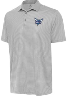 Antigua Charlotte Hornets Mens White Rings Short Sleeve Polo