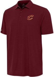 Antigua Cleveland Cavaliers Mens Red Era Short Sleeve Polo