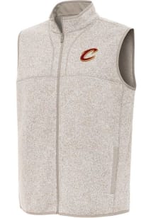 Antigua Cleveland Cavaliers Mens Oatmeal Fortune Sleeveless Jacket