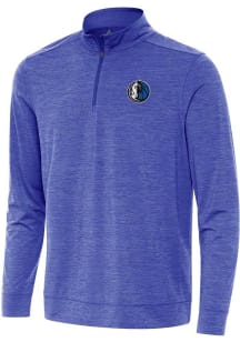 Antigua Dallas Mavericks Mens Blue Alternate Bright Long Sleeve Qtr Zip Pullover