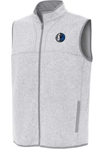 Antigua Dallas Mavericks Mens Grey Alternate Fortune Sleeveless Jacket