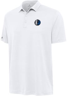Antigua Dallas Mavericks Mens White Alternate Reprocess Recycled Short Sleeve Polo