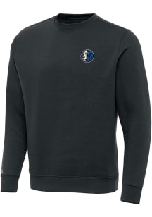 Antigua Dallas Mavericks Mens Charcoal Alternate Victory Long Sleeve Crew Sweatshirt