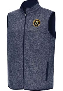 Antigua Denver Nuggets Mens Navy Blue Fortune Sleeveless Jacket