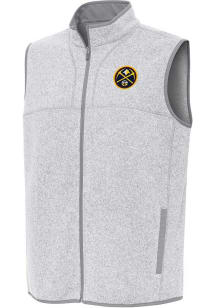 Antigua Denver Nuggets Mens Grey Fortune Sleeveless Jacket