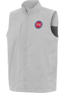 Antigua Detroit Pistons Mens Grey Brisk Sleeveless Jacket