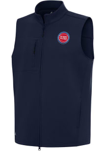 Antigua Detroit Pistons Mens Navy Blue Demand Sleeveless Jacket