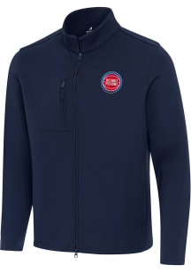 Antigua Detroit Pistons Mens Navy Blue Objection Light Weight Jacket