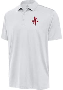 Antigua Houston Rockets Mens White Ellipse Short Sleeve Polo