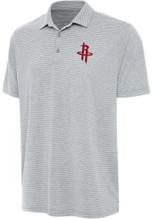 Antigua Houston Rockets Mens Grey Scheme Short Sleeve Polo