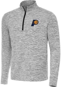 Antigua Indiana Pacers Mens Black Cause Long Sleeve Qtr Zip Pullover