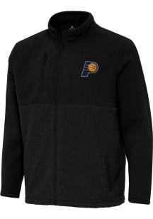 Antigua Indiana Pacers Mens Black Daily Fused Medium Weight Jacket