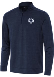 Antigua Los Angeles Clippers Mens Navy Blue Bright Long Sleeve Qtr Zip Pullover