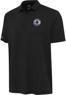 Antigua Los Angeles Clippers Mens Black Reprocess Recycled Short Sleeve Polo