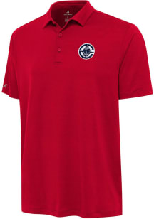 Antigua Los Angeles Clippers Mens Red Reprocess Recycled Short Sleeve Polo