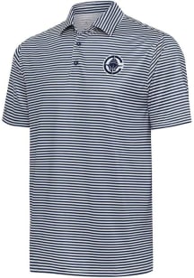 Antigua Los Angeles Clippers Mens Navy Blue Skills Short Sleeve Polo