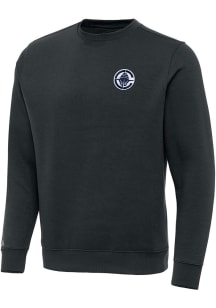 Antigua Los Angeles Clippers Mens Charcoal Victory Long Sleeve Crew Sweatshirt
