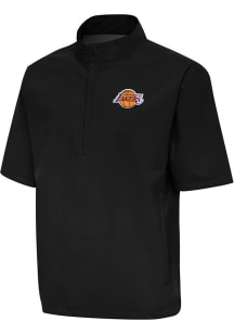 Antigua Los Angeles Lakers Mens Black Brisk Short Sleeve Jacket