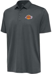 Antigua Los Angeles Lakers Mens Grey Ellipse Short Sleeve Polo