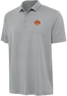 Antigua Los Angeles Lakers Mens Grey Reprocess Recycled Short Sleeve Polo