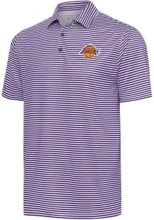 Antigua Los Angeles Lakers Mens Purple Skills Short Sleeve Polo