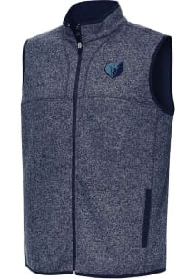 Antigua Memphis Grizzlies Mens Navy Blue Alternate Fortune Sleeveless Jacket