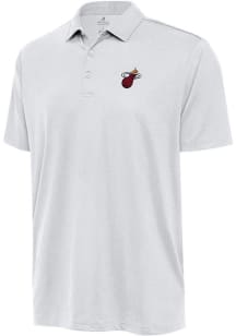 Antigua Miami Heat Mens White Alternate Ellipse Short Sleeve Polo