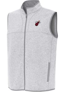 Antigua Miami Heat Mens Grey Alternate Fortune Sleeveless Jacket
