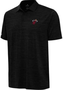 Antigua Miami Heat Mens Black Alternate Layout Short Sleeve Polo