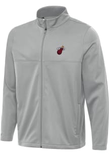 Antigua Miami Heat Mens Grey Alternate Links 2 Light Weight Jacket