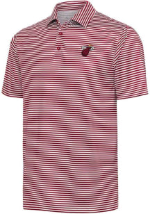 Antigua Miami Heat Mens Red Alternate Skills Short Sleeve Polo