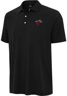 Antigua Miami Heat Mens Black Alternate Western Short Sleeve Polo