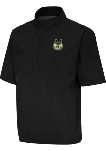 Antigua Milwaukee Bucks Mens Black Brisk Short Sleeve Jacket